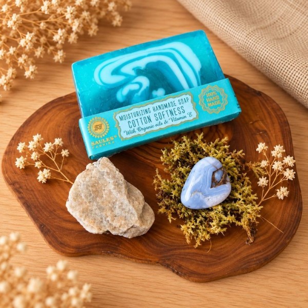 Coffret Parole Douce – Aigue-marine & Calcédoine | Litho Terra