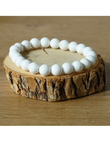 bracelet en Magnésite naturelle, pierre de calme mental et d’ouverture du cœur.