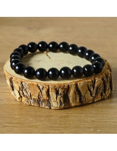 Un bracelet en Obsidienne noire naturelle, pierre de purification et de protection.
