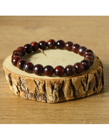 Un bracelet en Œil de Taureau naturel, pierre de force et de stabilité.