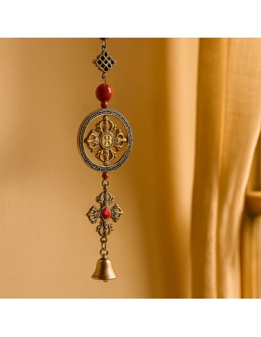 Pendentif de protection Double Dorjé avec cloche