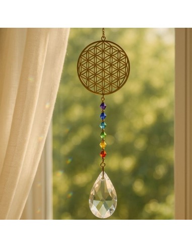 Décoration Feng Shui Fleur de Vie et Chaîne des Chakras