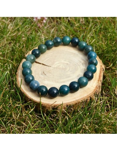 Un bracelet en Agate mousse naturelle, pierre d’harmonie avec la nature