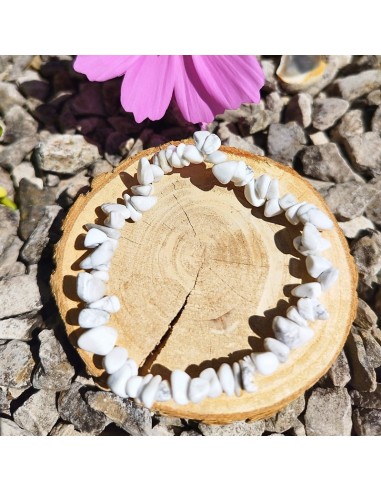 bracelet baroque en Howlite blanche naturelle
