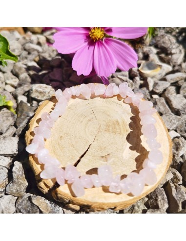 bracelet baroque en Quartz rose naturel