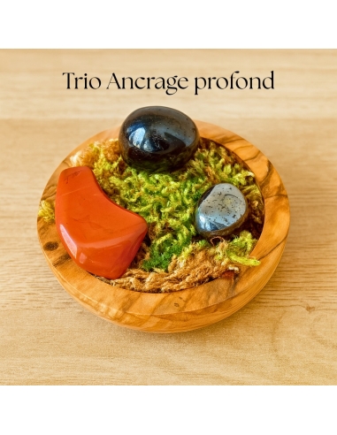 Jaspe rouge, tourmaline noire AA et hématite
