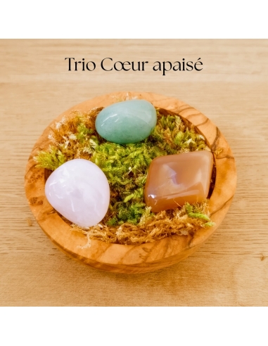 Quartz rose, aventurine verte et pierre de lune